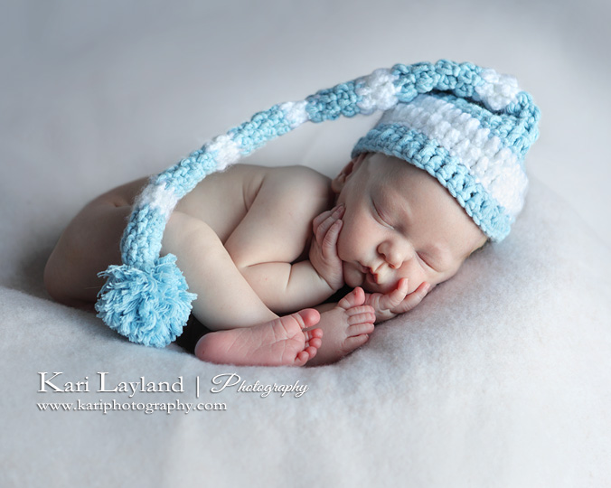 Newborn portrait of a sleeping boy