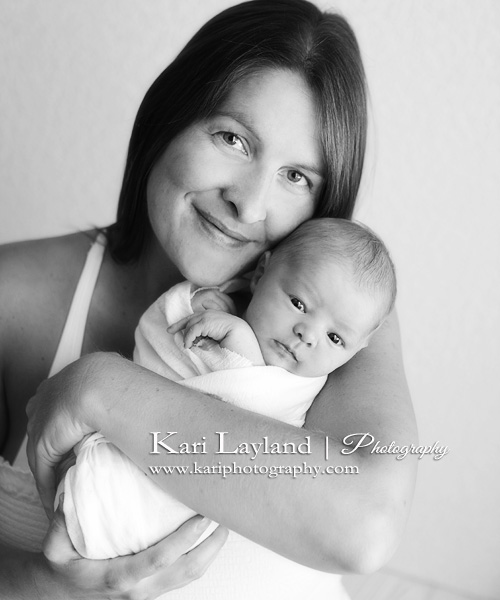 Mom and new baby portrait