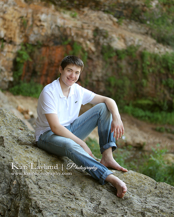 Senior picture at Willow River Park in Hudson Wisconsin