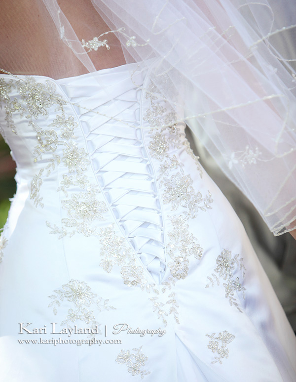 Back of wedding gown