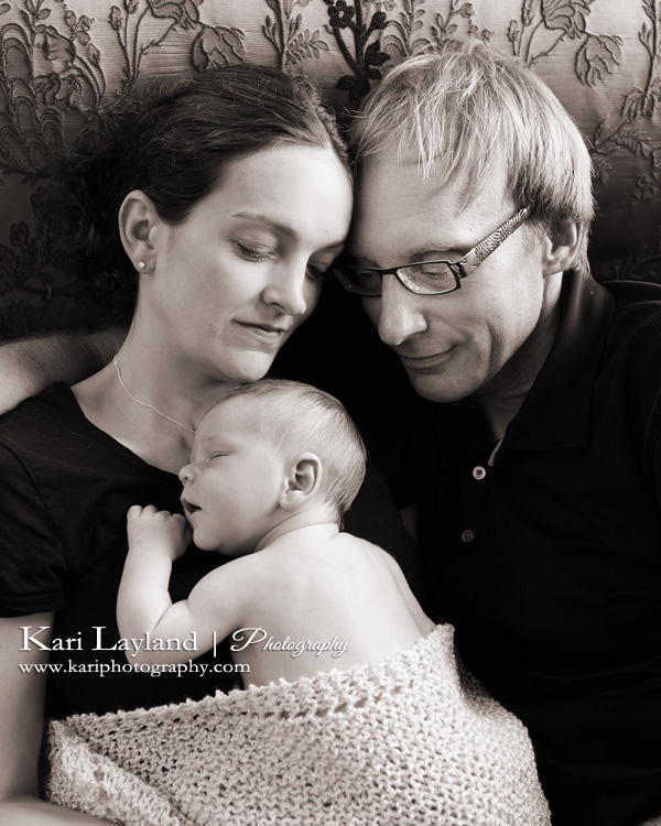 Newborn portrait with parents