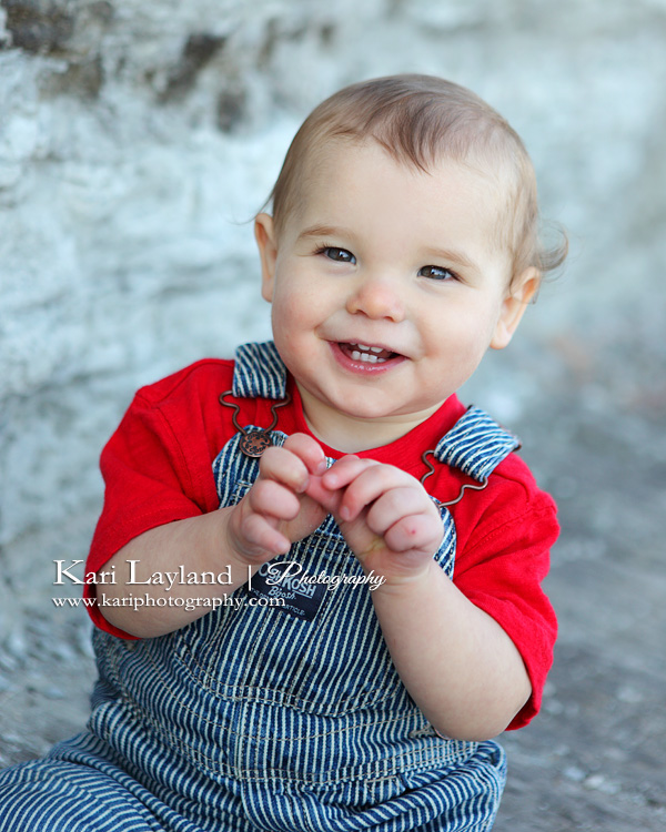 Smiling baby boy.  Taken in Minneapolis, MN by photographer Kari Layland.