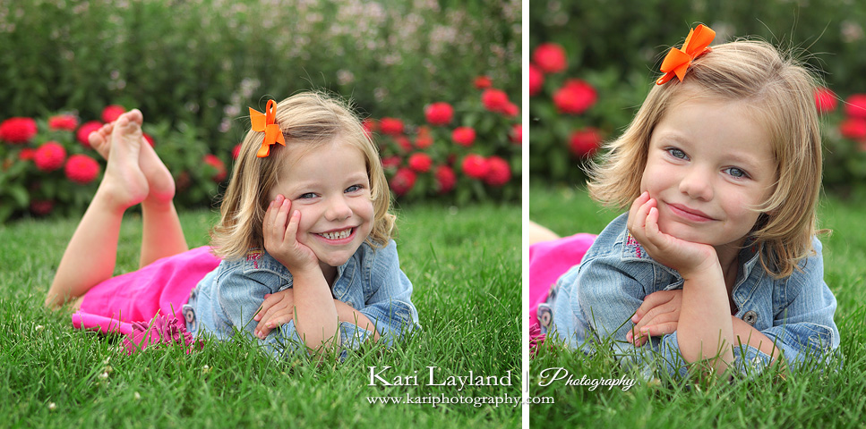 Beautiful little girl portrait taken in Minneapolis MN by Kari Layland Photography.