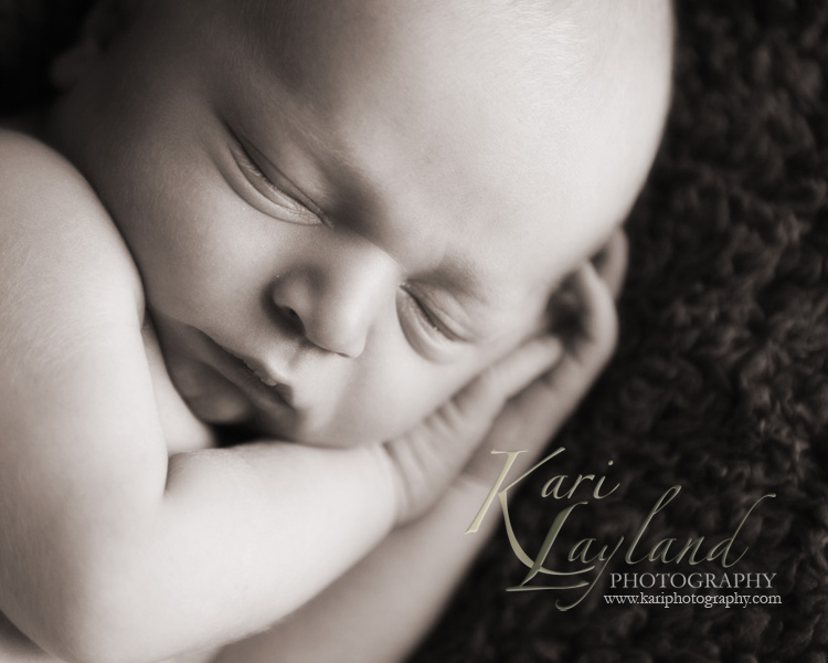 Newborn close up details portrait by Kari Layland Photography